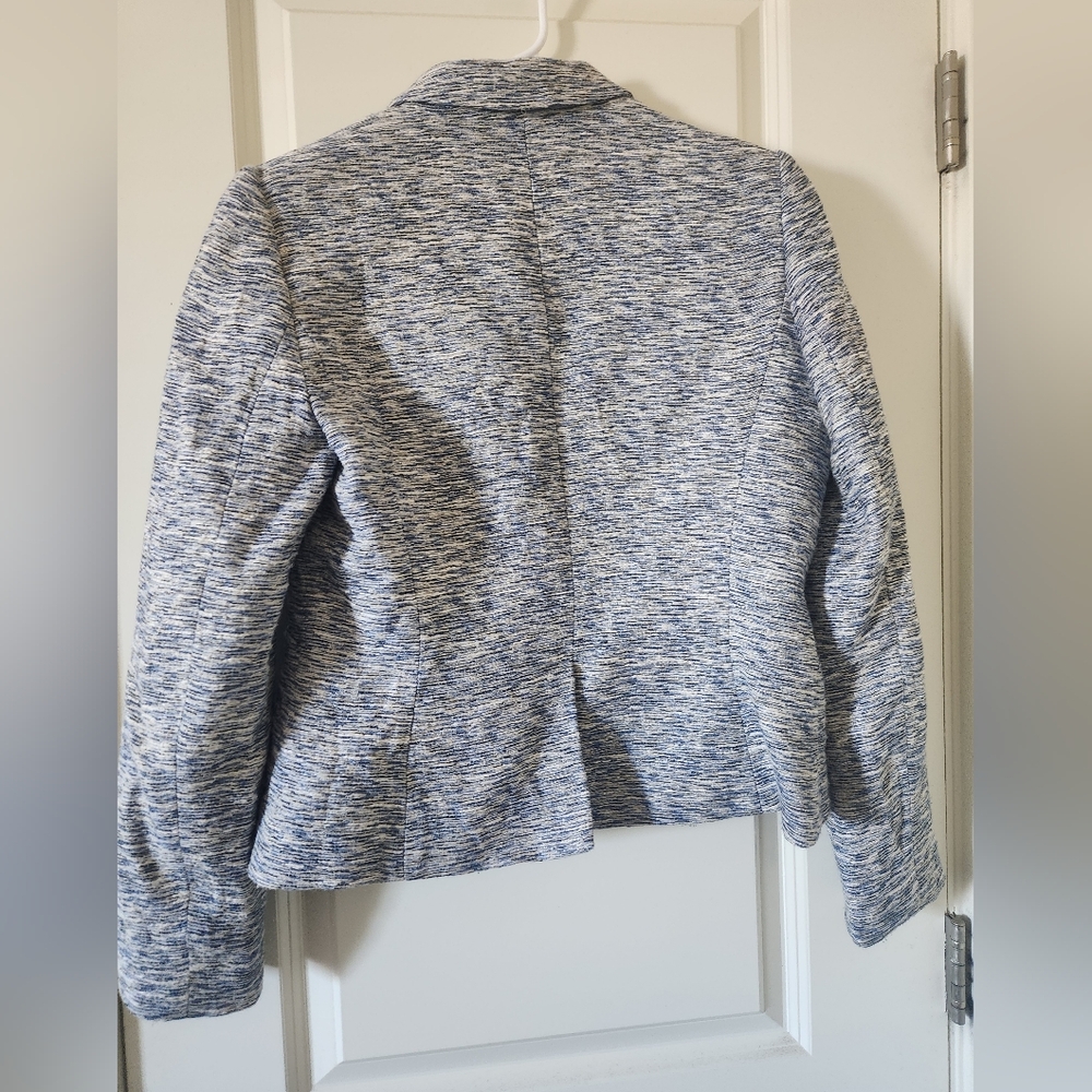 Calvin Klein Gray/Blue Tweed Women's Skirt Suit Set - Picture 2 of 7